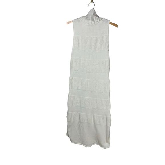Anthropology Moth White Sleeveless Turtleneck Column Sweater Dress - Size  XS - Picture 3 of 12